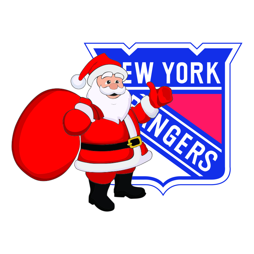 New York Rangers Santa Claus Logo iron on paper